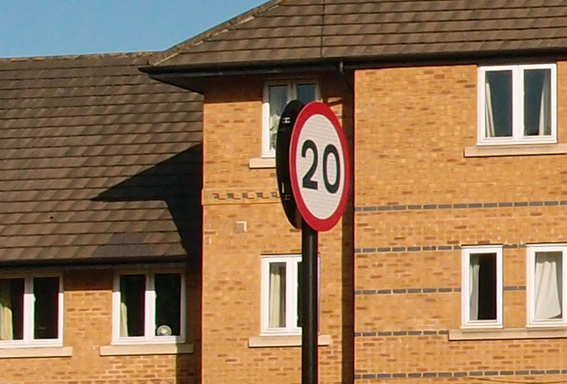 20mph sign, Burton Green