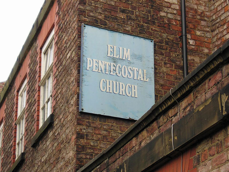 Sign for Elim Pentecostal Church, July 2004