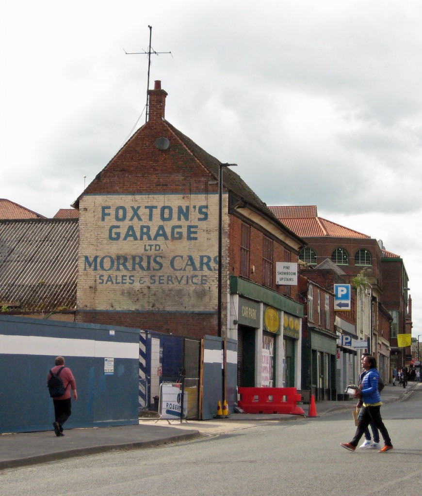 Foxton's Garage sign, Piccadilly, 5 June 2019
