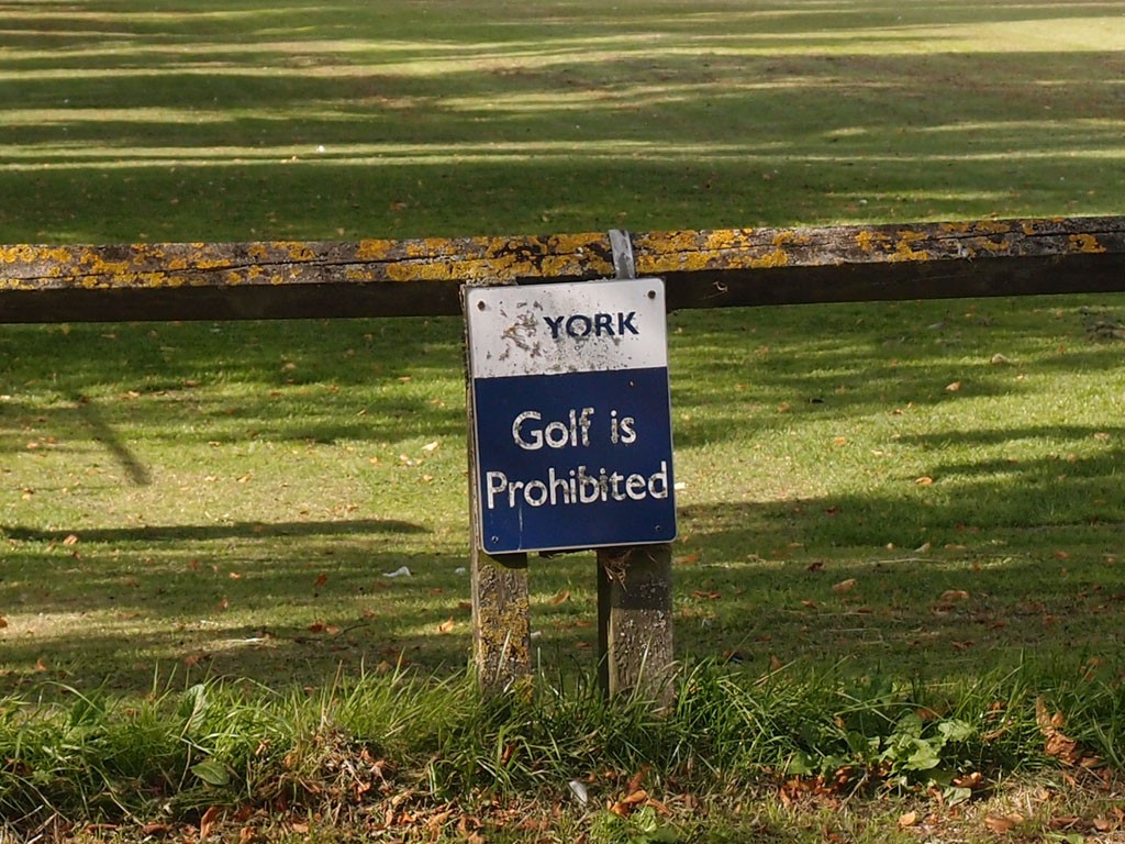 Golf is Prohibited ...