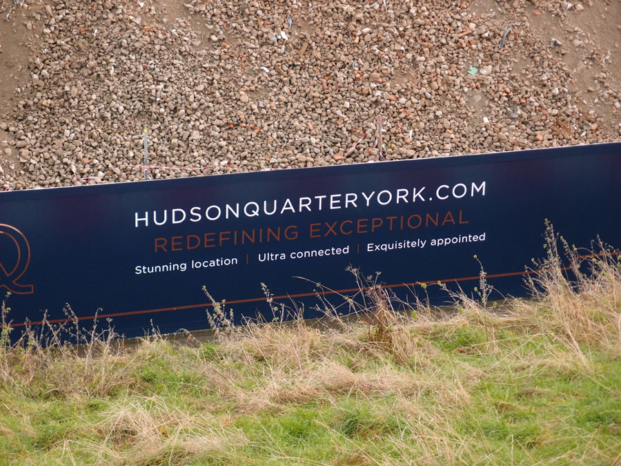 Advertising hoarding for Hudson Quarter, Nov 2018