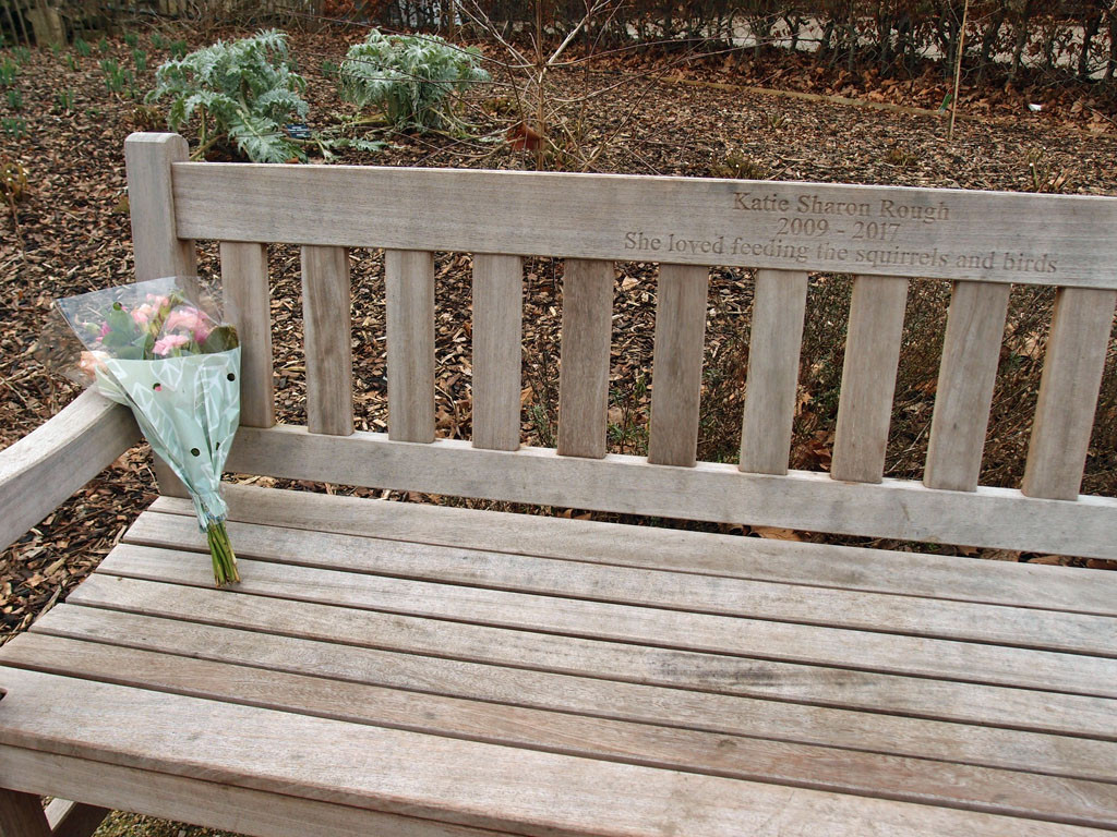 Katie Rough memorial bench, 21 Feb 2018