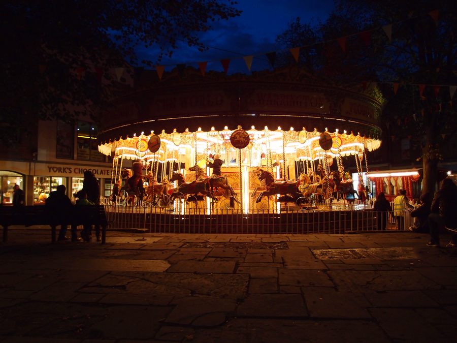 Bright old-fashioned carousel