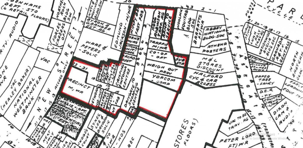 Plan showing occupiers of commercial premises