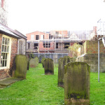From Holy Trinity churchyard, redevelopment of buildings on Petergate