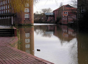 A closer view of Rowntree Wharf and the River Foss, from 'Foss Bridge Reach'