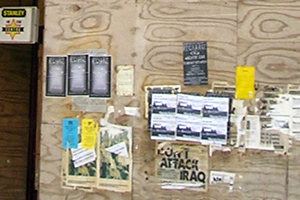 Horrible fly-posting mess, 21 January 2004
