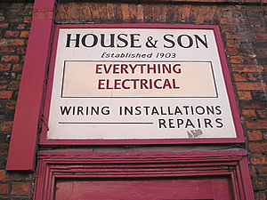 Sign for House and Son, Blake Street