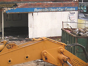 View from Stonebow – demolition on adjacent site