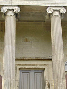 Cemetery chapel detail – doorway and columns